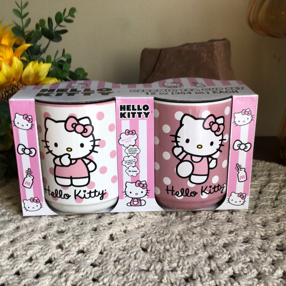 Hello Kitty Ceramic Tea Cup Set